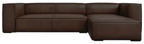 Ъглов диван от тъмнокафява кожа (десен ъгъл) Madame - Windsor &amp; Co Sofas