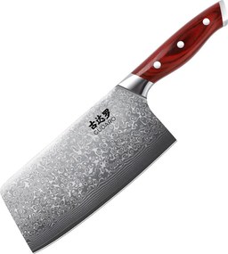 Gudaro - Дамасков кухненски сатър KENSHO 6,5", 67 слоя стомана, дължина 16,2 см