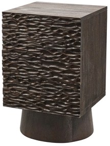 Тъмнокафяво нощно шкафче от масивно манго Crumble – WOOOD