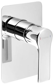 Вградена душ батерия в лъскаво-сребрист цвят (1 изход) Pax – Sapho