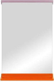 Стенно огледало с рафт масивно дърво 50x75 cm Lun – noo.ma