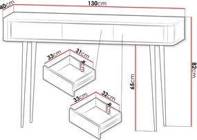 Конзола Marly Reg-Кафяв