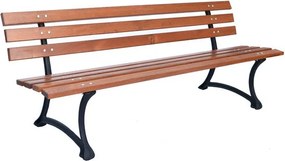 Градинска пейка от масивно дърво в естествен цвят – Rojaplast