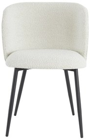 Бял тапициран трапезен стол Elyna – Light &amp; Living