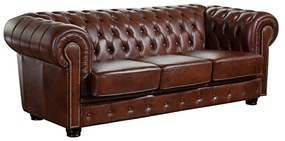 Кафяв кожен диван , 200 см Norwin - Max Winzer