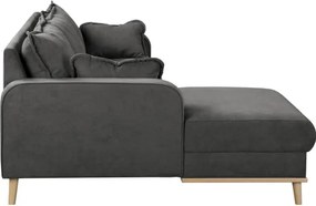 Тъмносив ъглов диван (ляв ъгъл) Beata - Ropez