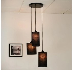 Brilagi - Полилей TUBES 3xE27/15W/230V черен на кабел