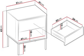Нощно шкафче Висо VI-10