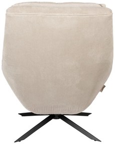 Кресло от бяло кадифе Vince - Dutchbone