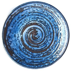 Синя керамична чиния Swirl, ø 25 cm Copper - MIJ