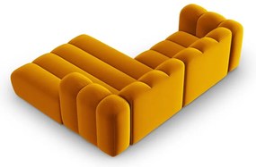 Жълт ъглов диван (десен ъгъл) Lupine – Micadoni Home