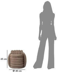 Сиво-кафява кадифена табуретка Softy – Mauro Ferretti