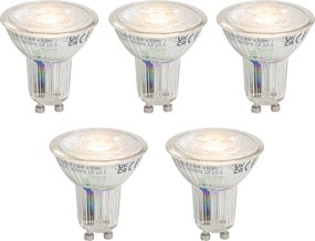 Комплект от 5 GU10 50 Димируеми LED крушки 3.9W 450 lm 2700K Дълъг живот