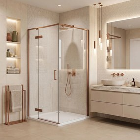 Душ кабина Rea Bruno 90x90 Brush Copper