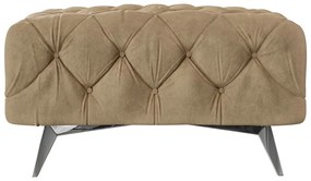 Светлокафява кадифена табуретка Chelsea – Ropez