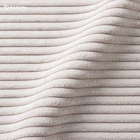 Кремав сгъваем/с място за съхранение ъглов диван от рипсено кадифе Voltaire – Bobochic Paris