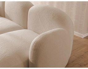 Светлокафяв ъглов диван от прежда с примки от букле (U форма) Orbit – Ropez