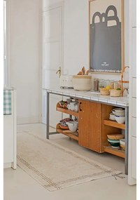 Кремава ръчно изработена памучна пътека подходяща за пране 80x230 cm Cuisine Natural – Lorena Canals