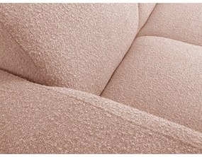 Розов ъглов диван от плат букле (ляв ъгъл) Molino - Micadoni Home
