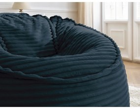 Тъмносин пуф от рипсено кадифе Socrate – Bobochic Paris