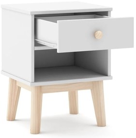 Бяло детско нощно шкафче Esteban - Marckeric