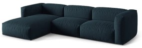 Тъмносин модулен ъглов диван (ляв ъгъл) Martina – Micadoni Home