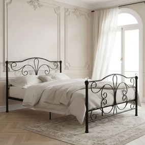 Модерно метално легло със стабилна рамка и висока табла Ширина: 140 см | Дължина: 200 см