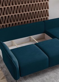 Ъглов диван Джозефин-петрол-десен