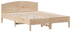 842598 vidaXL Рамка за легло без матрак, 120x200 см, масивна чамова дървесина