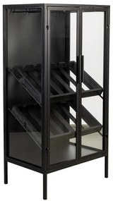 Черна стойка за вино от елхово дърво за 10 бутилки, 52x103 cm Rob - White Label