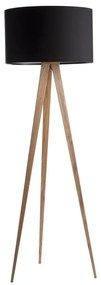 Черна лампа с дървени крака Tripod Wood - Zuiver