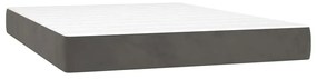 4016583 vidaXL Матрак за легло с покет пружини тъмносив 140x210x20 см кадифе