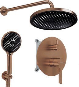 Душ система за вграждане Rea Maxim Brush Copper + BOX