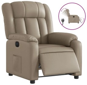 3205256 vidaXL Електрически стол реклайнер, капучино, изкуствена кожа