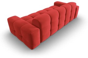 Червен кадифен диван 222 cm Kendal - Micadoni Home
