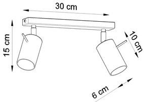 Дървена светлина за таван Ludwik - Sollux