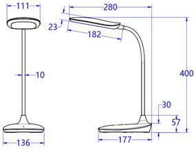 LED настолна лампа Блайн HM4444.03 син цвят