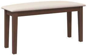 4102592 vidaXL Пейка 90 см Кафява масивна дървесина Гума