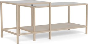 Сиви стоманени масички за кафе в комплект 2 бр. 50x90 cm Seaford – Actona