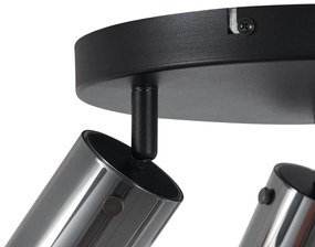 Таванен прожектор Gunmetal кръгъл 3 светлини въртящ се и регулируем - Drain