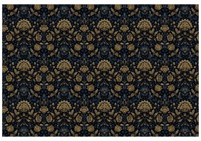 Тапет – Златни цветя на тъмен фон