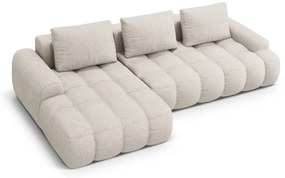 Бежов сгъваем/с място за съхранение ъглов диван (ляв ъгъл) Linz – Cosmopolitan Design