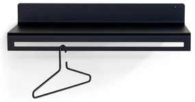 Черна метална стенна закачалка с рафт Sway – Spinder Design