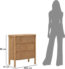 Скрин от масивна ела в естествен цвят 80,5x82x47 cm Gothenburg – Mauro Ferretti