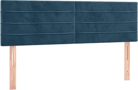 346156 vidaXL Горни табли за легло, 2 бр, тъмносини, 72x5x78/88 см, кадифе