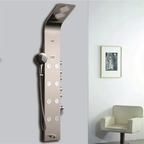 Хидромасажен душ панел ICSH 3071 "Лойс", хром мат, 165x22см