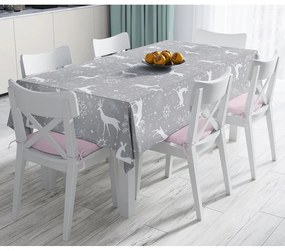 Коледна покривка за маса с памучна смес Winter Wonderland, 140 x 180 cm Snowflakes - Minimalist Cushion Covers