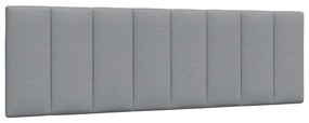 4019170 vidaXL Мека табла за легло, светлосива, 160 см, плат