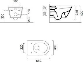 Висящ леген Kube-X/55 с капак Slim MS99C GSI