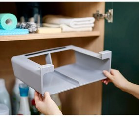 Сива висяща пластмасова поставка за кухненско фолио и хартиени кърпи CupboardStore – Joseph Joseph
